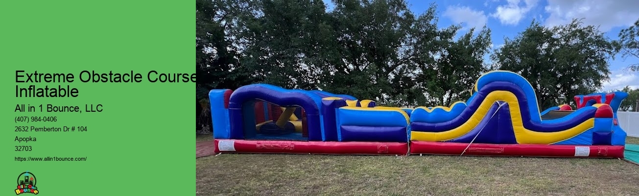 Obstacle Course Bounce House With Slide
